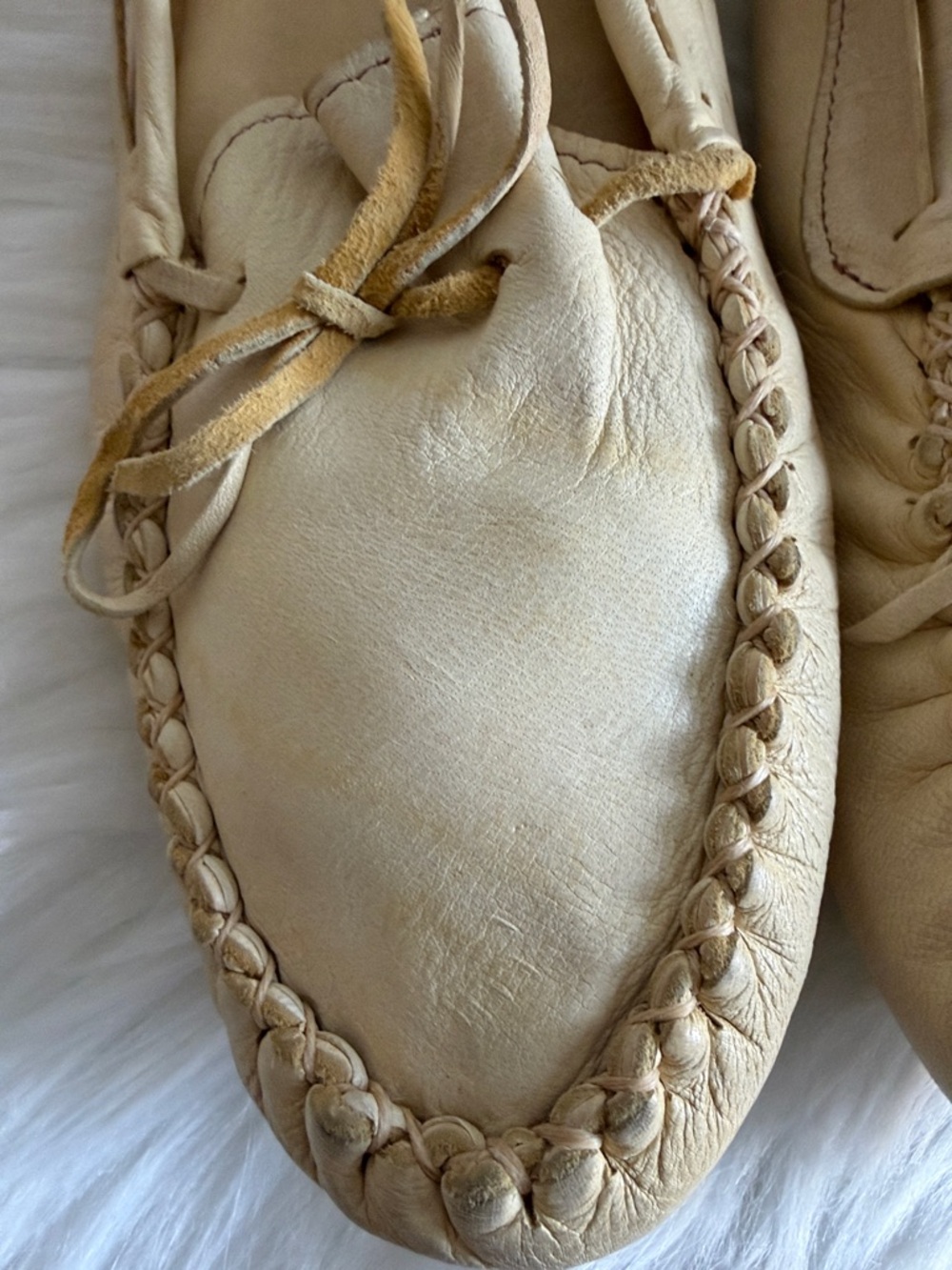 Leather Moccasin Slip-On Loafers in Tan SIZE 9 MENS - Picture 6 of 8